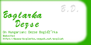 boglarka dezse business card